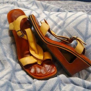 Gentle souls vintage leather wedges
